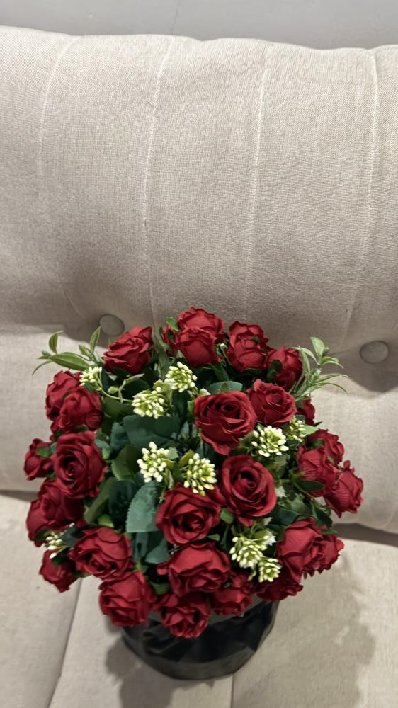 باقة ورد بيبي روز احمر