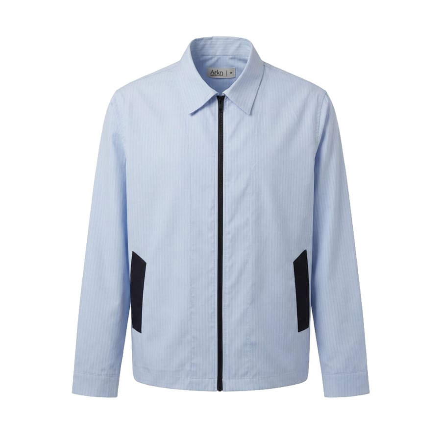 Light Blue Shirt with Navy Edging