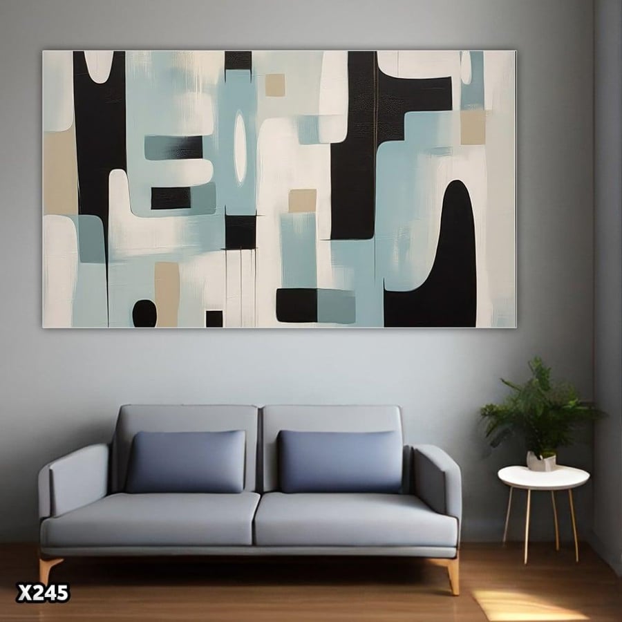 لوحة كانفس بالرسم التجريدي