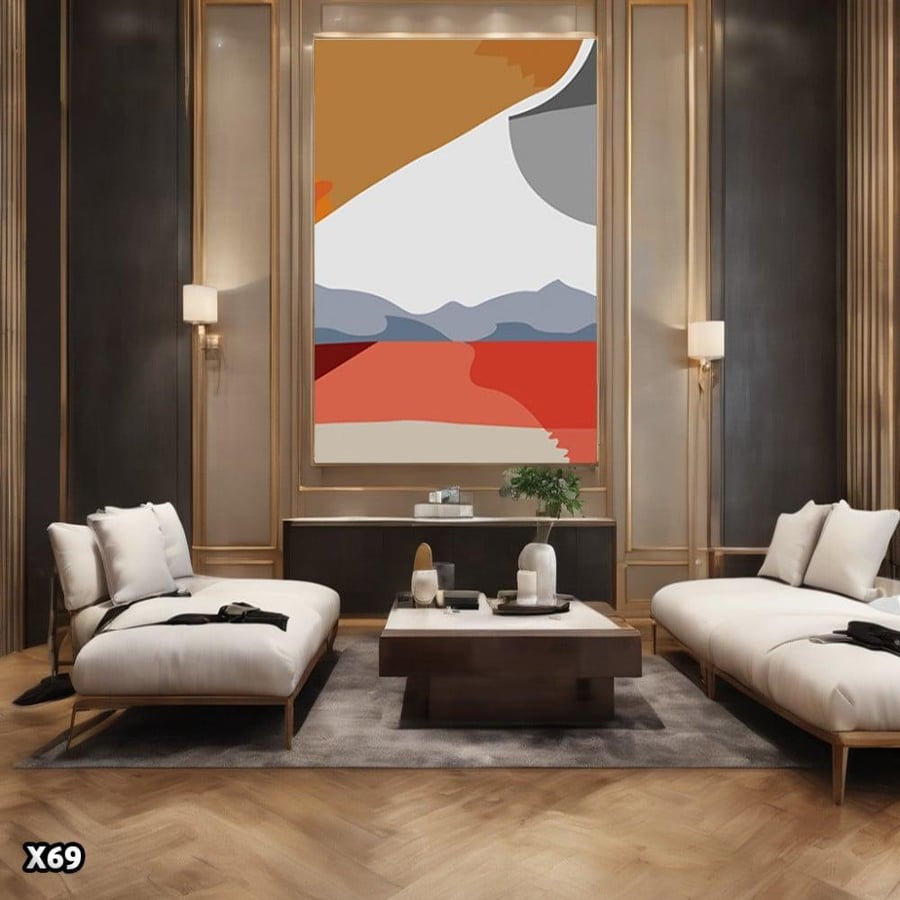 لوحة كانفس رسم تجريدي