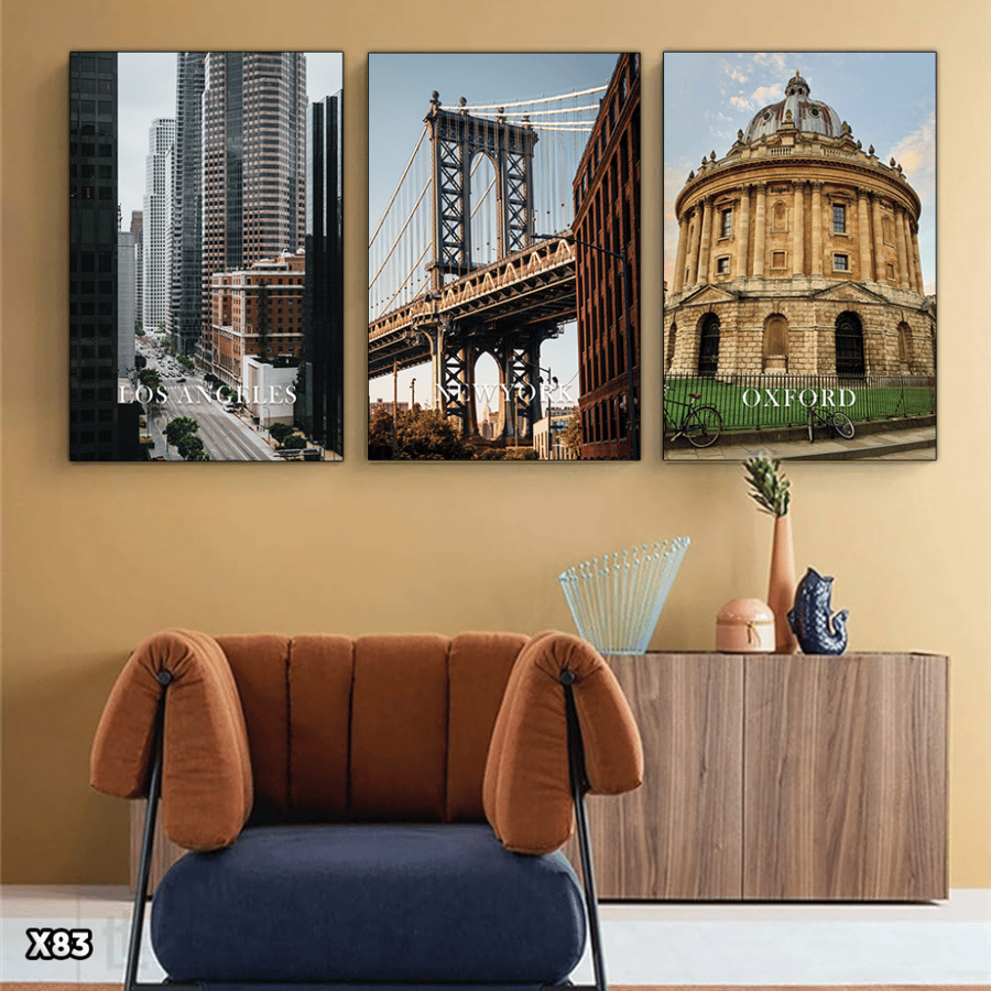 City 3-piece painting