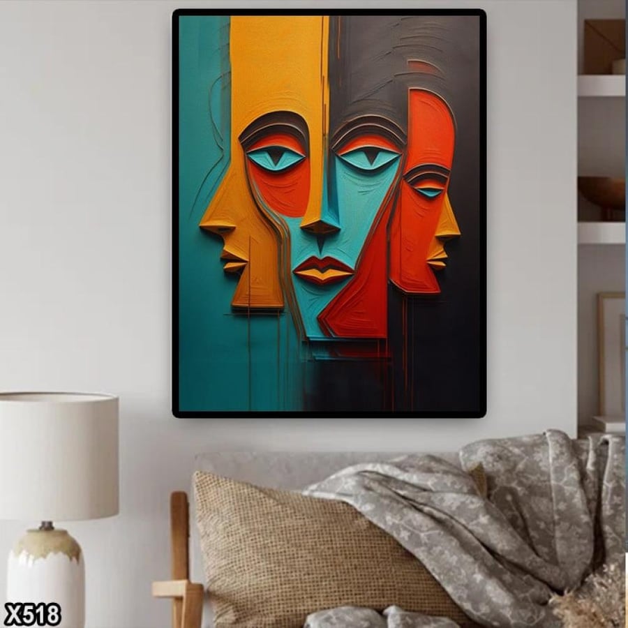 لوحة كانفس رسم تجريدي