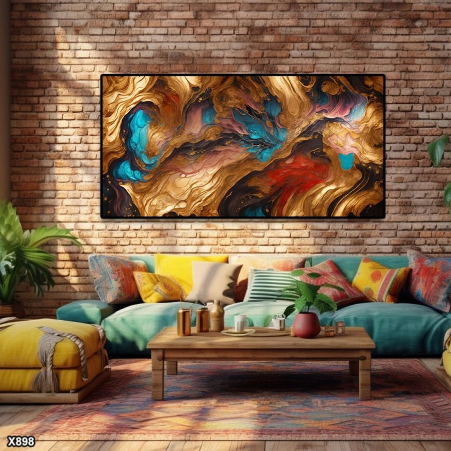 لوحة كانفس رسم تجريدي