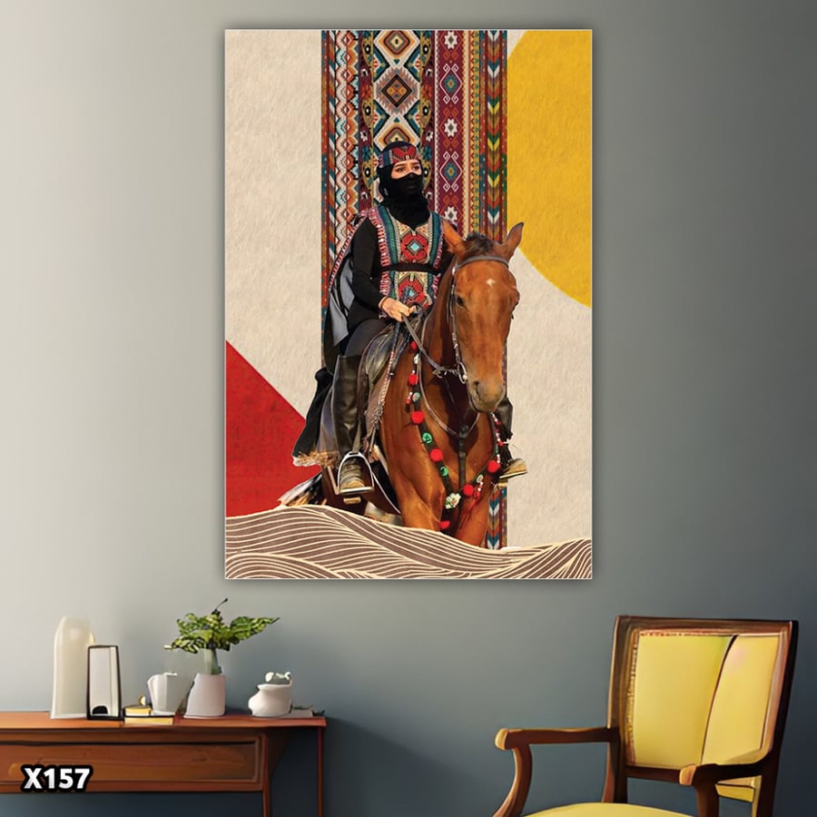 لوحة كانفس خيالة عربية