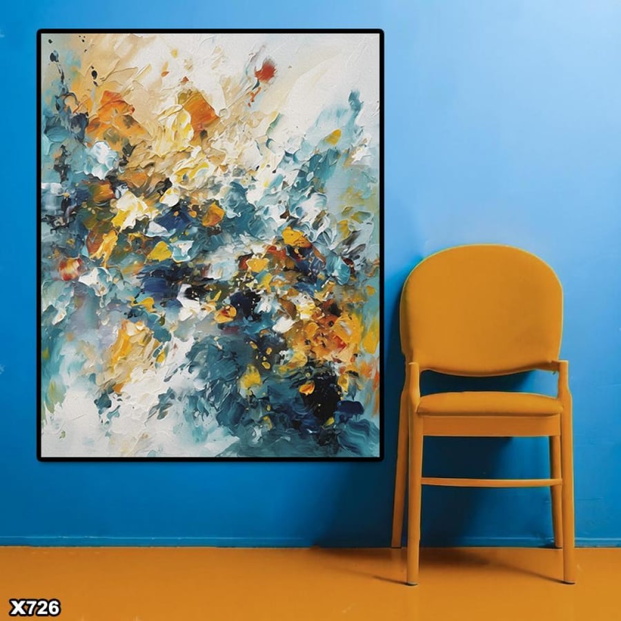 لوحة كانفس رسم تجريدي
