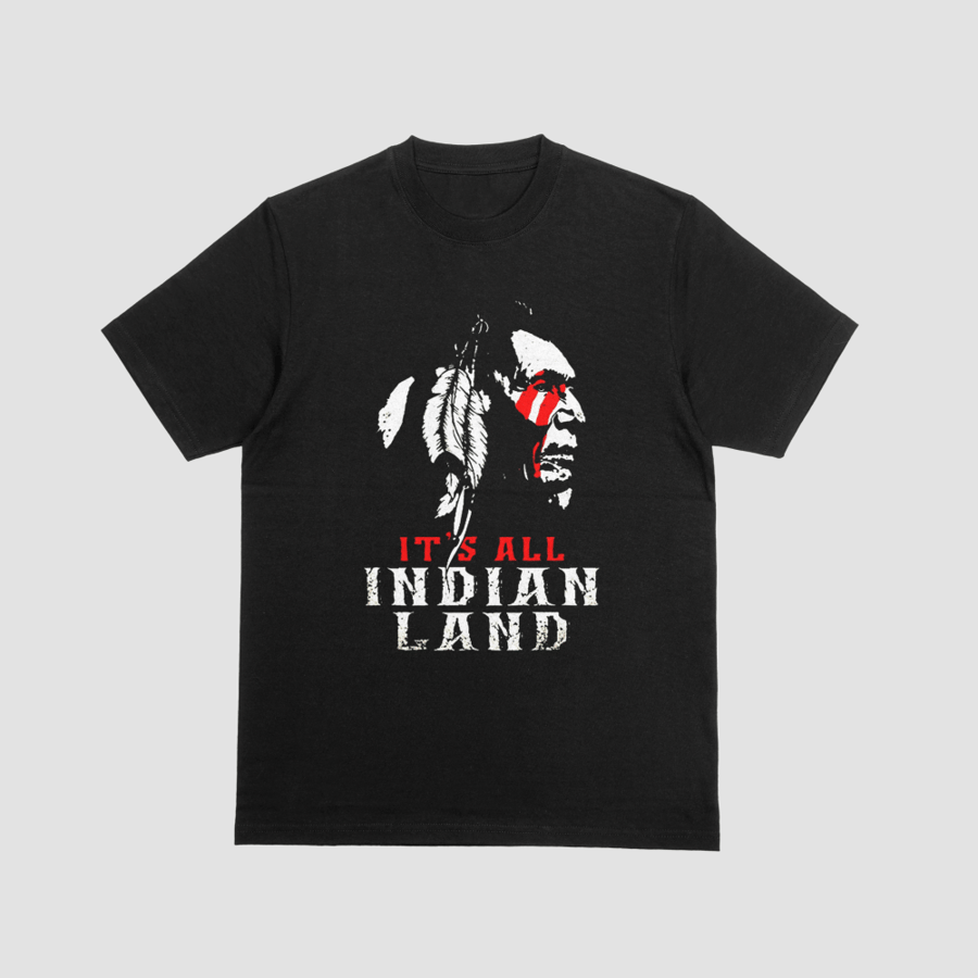 It's All Indian Land Native American Warrior Warpaint Graphic
