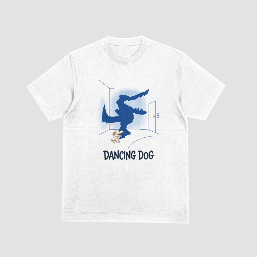 Dancing Dog Alligator Shadow Funny Graphic
