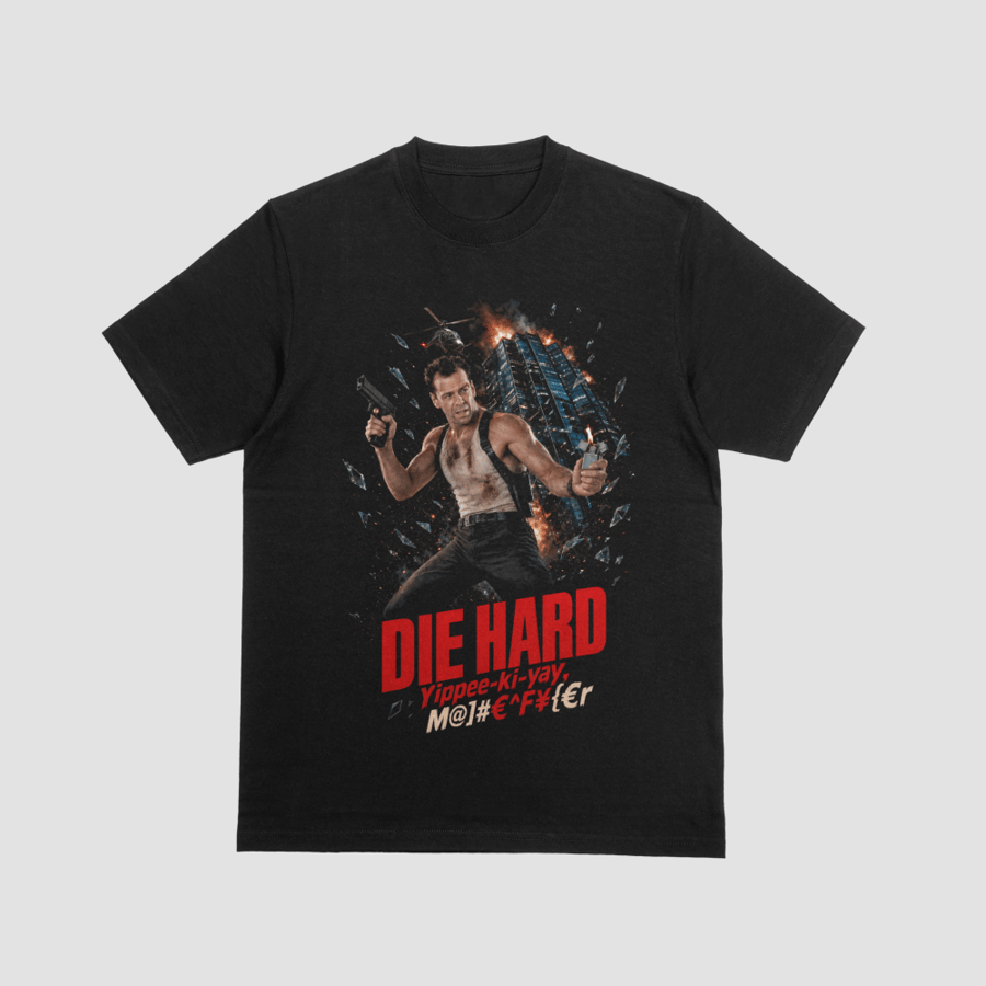 Die Hard Yippee Ki Yay Movie Poster Graphic
