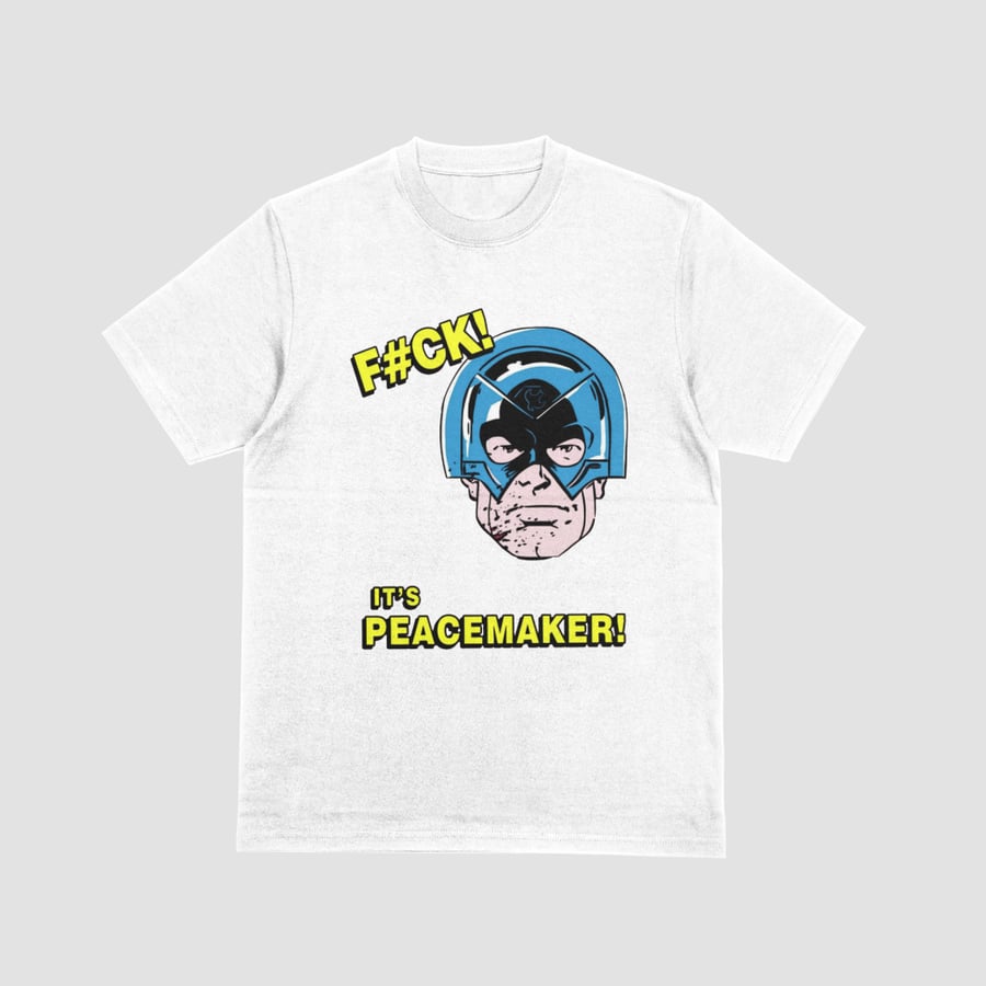 Peacemaker Comic Helmet Blood Splatter Funny Antihero Graphic