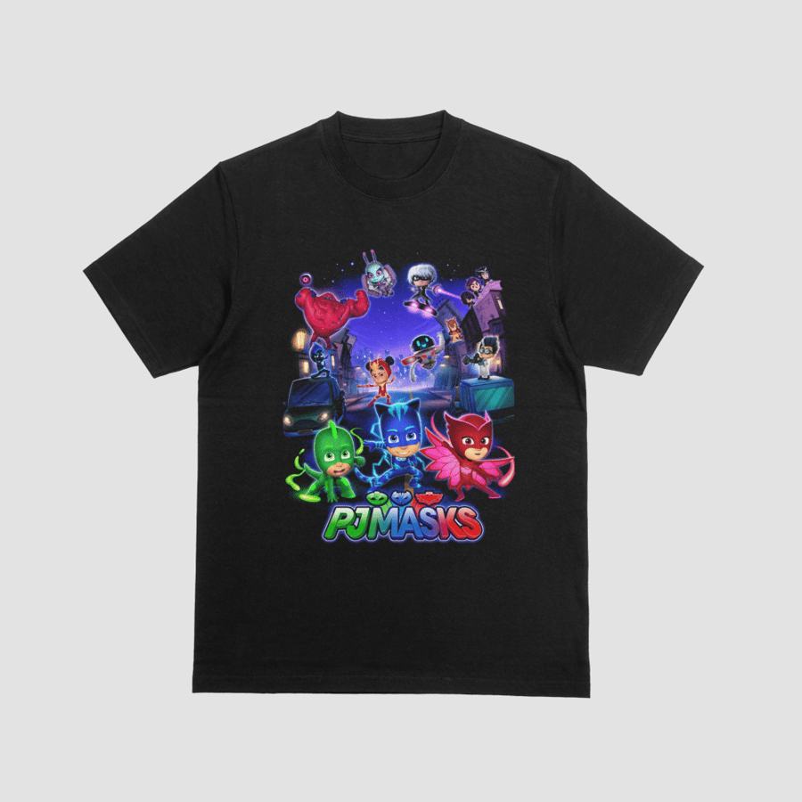 PJ Masks Catboy Owlette Gekko Superhero Night Time Graphic
