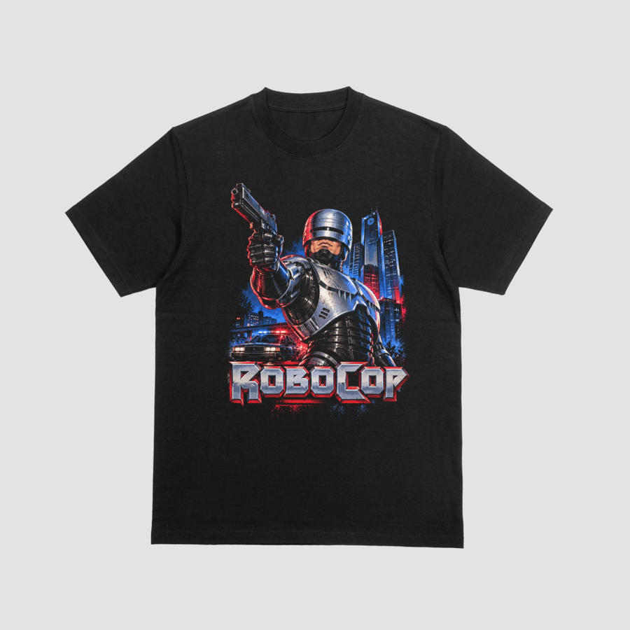 RoboCop Detroit Police Cruiser Cyberpunk Sci-Fi Graphic