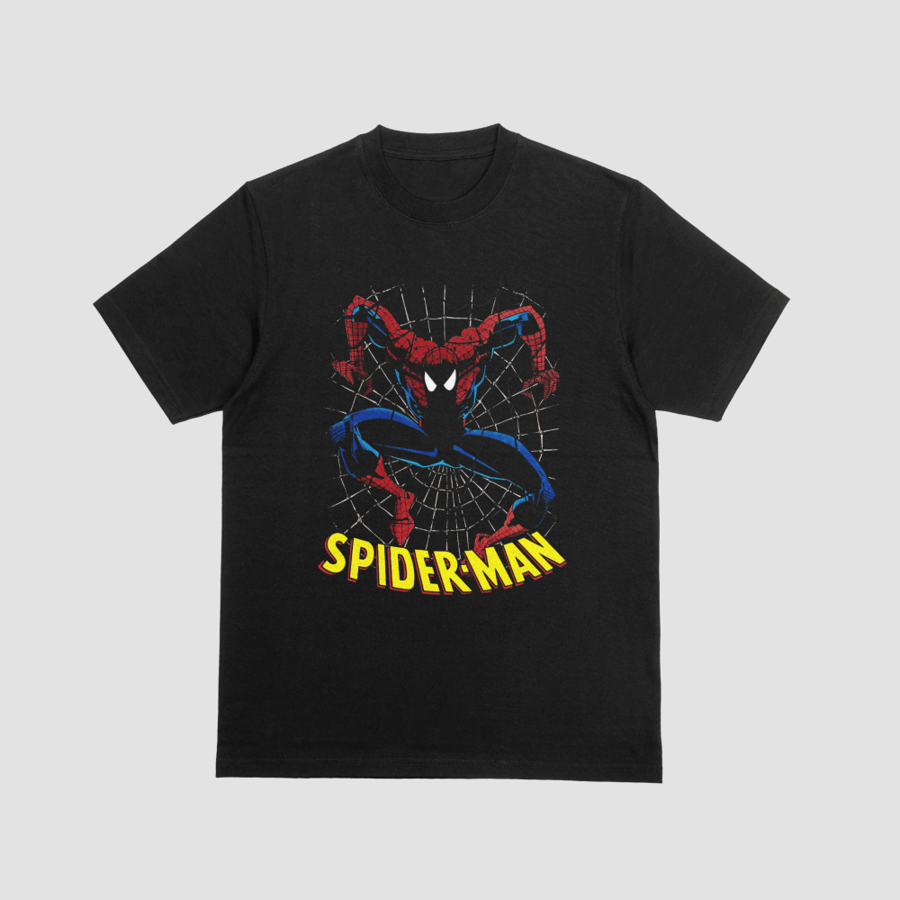 Spider-Man Retro Comic Web Crouching