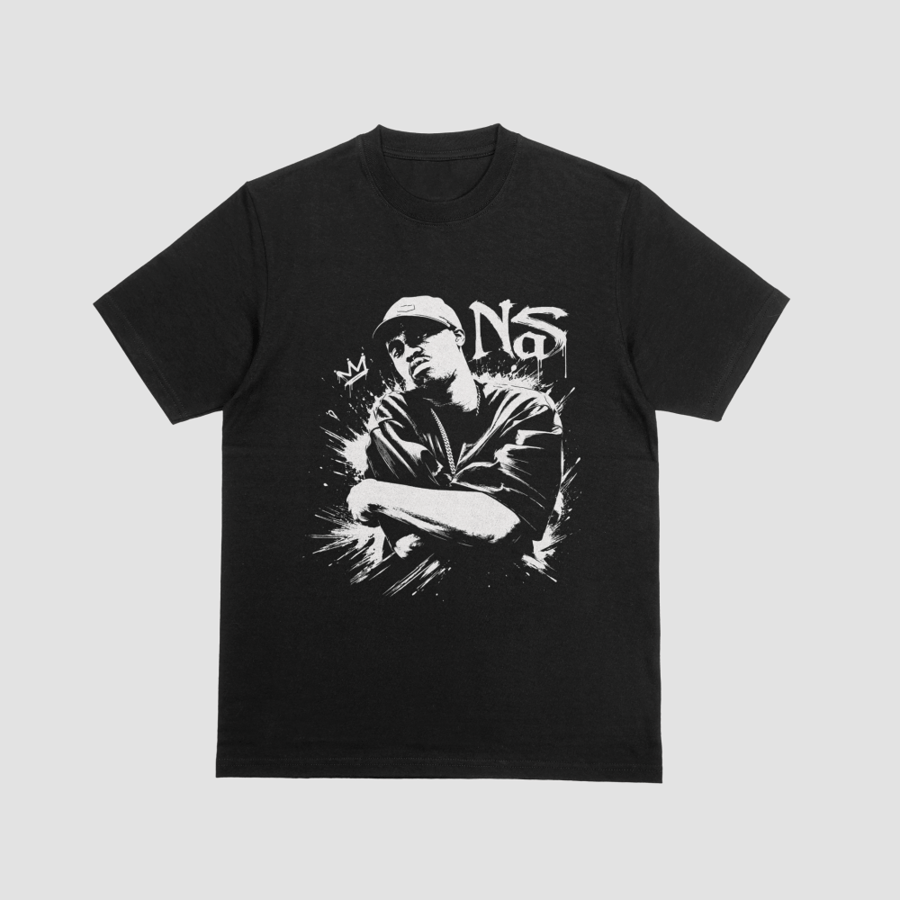 Nas – Illmatic Queensbridge Black & White Rap Portrait