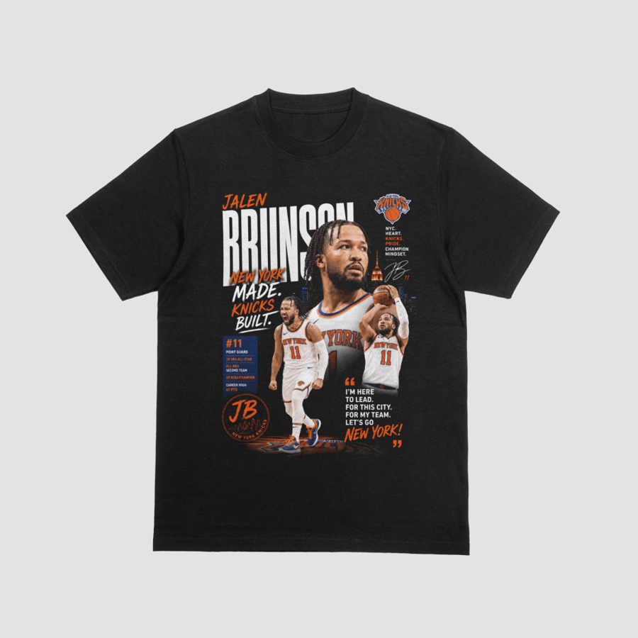 Jalen Brunson, New York Made Knicks Built Retro Streetwear Collagereetwear Collage
