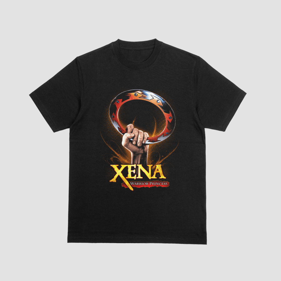 Xena Warrior Princess Chakram Weapon Raised Hand Graphic