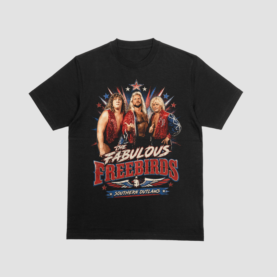 The Fabulous Freebirds Southern Outlaws Vintage Wrestling Graphic