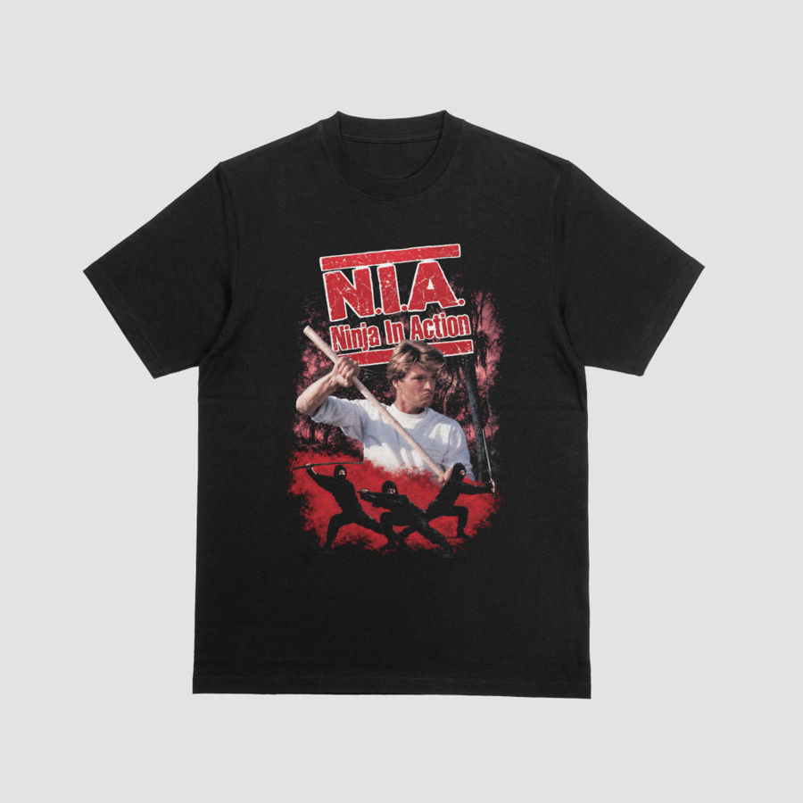 N.I.A. Ninja in Action Retro 80s Movie Poster