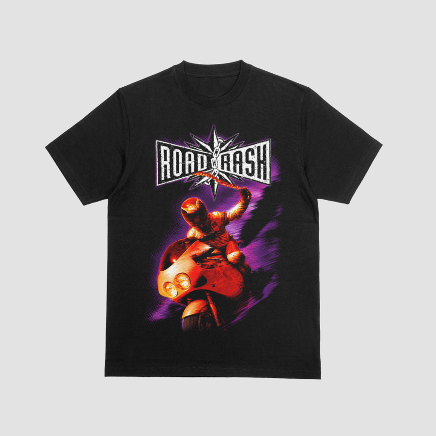 Road Rash Retro 90s Motorcycle Combat Gaming Graphic
