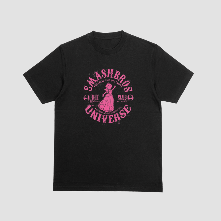 Smash Bros Princess Peach Fight Club Vintage Distressed Graphic