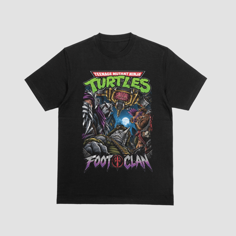 TMNT Foot Clan Villains Shredder Krang Bebop Rocksteady Graphic Tee