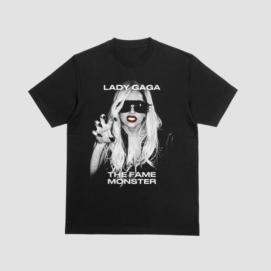 Lady Gaga The Fame Monster Claw Pose Red Lips Graphic