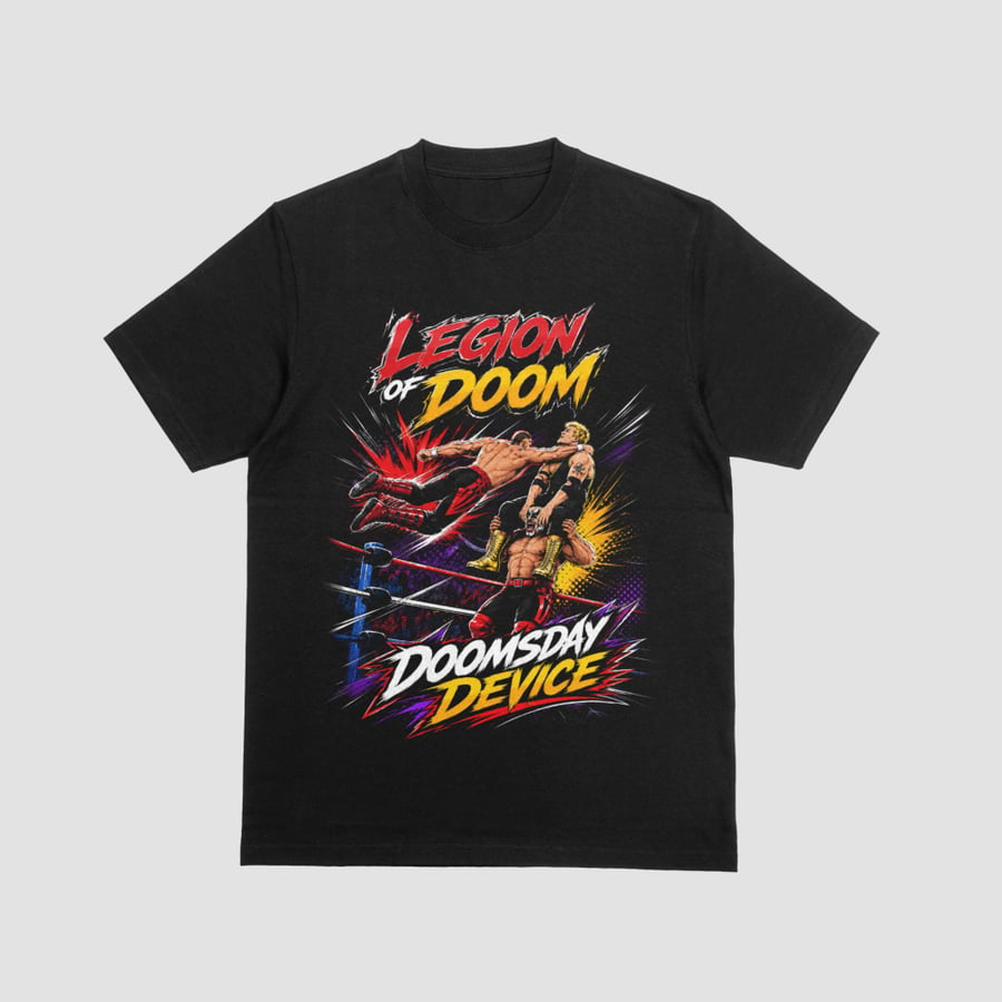 Legion of Doom Doomsday Device Retro Wrestling Graphic