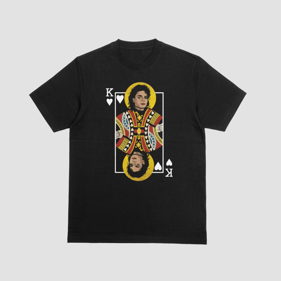 Michael Jackson King of Hearts Playing Card Graphic