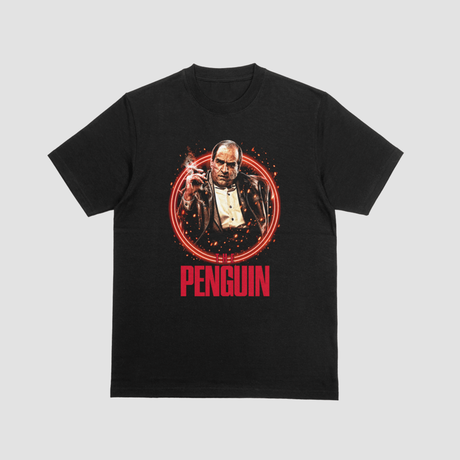 The Penguin Oz Cobb Neon Circle Gotham City Graphic