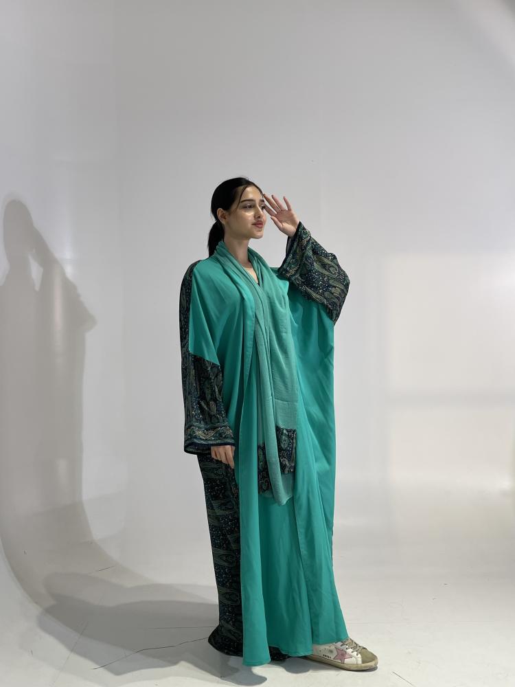 Crepe silk abaya