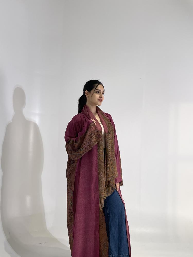Crepe silk abaya