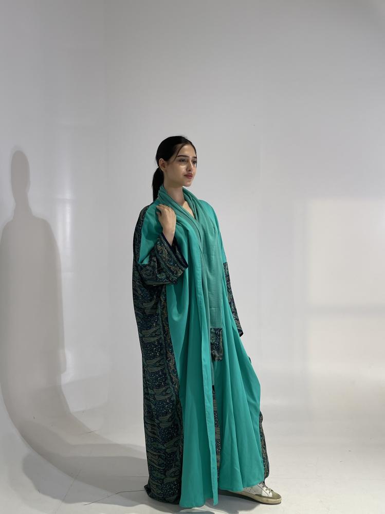 Crepe silk abaya