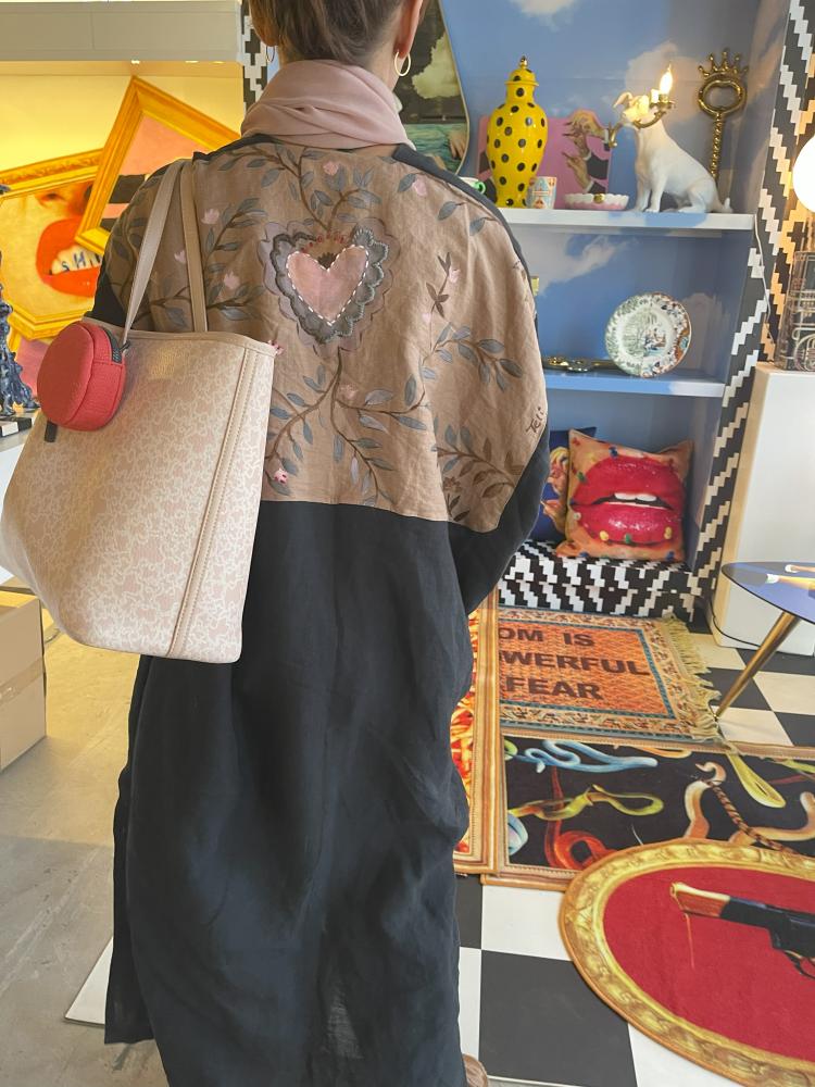Pink Love Spreading Abaya