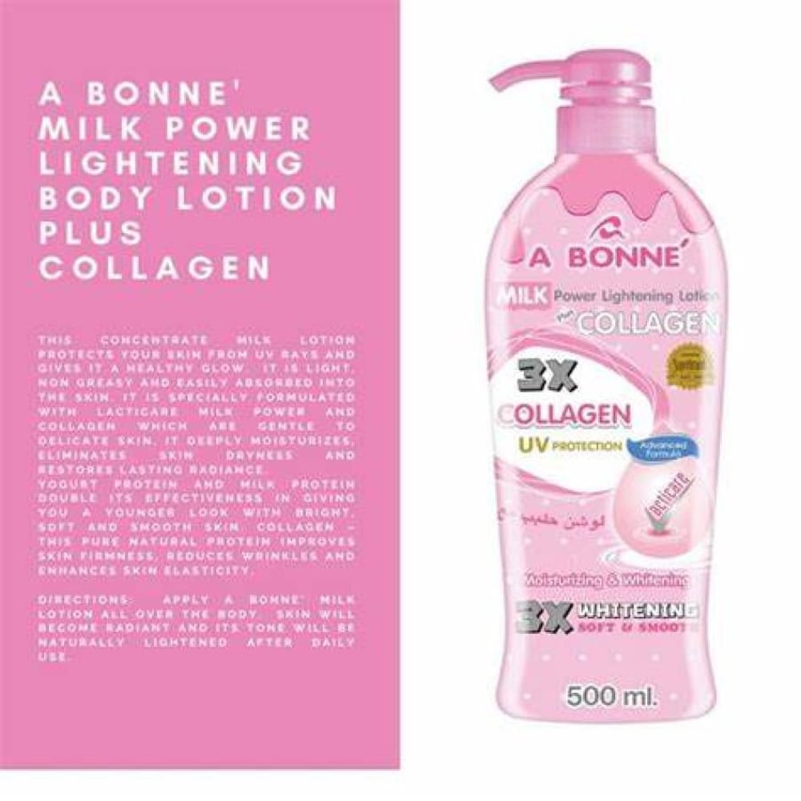 A BONNE' Milk Power Lightening Lotion with Collagen لوشن تفتيح البشرة ميلك باور