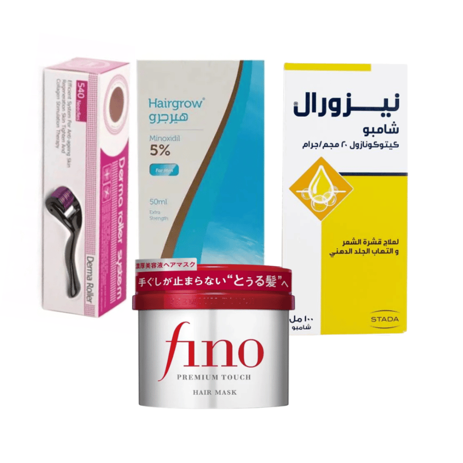 مجموعة العناية بتساقط الشعر للرجال – هيرجرو 5% ونيزورال