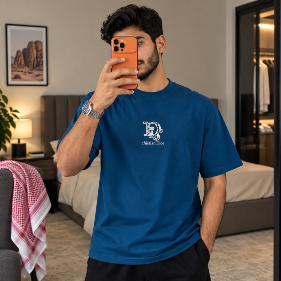 تيشيرت رجالي أوفر سايز D Print – متعدد الألوان