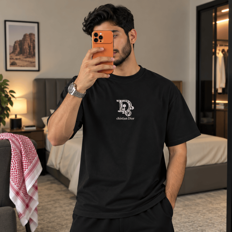 تيشيرت رجالي أوفر سايز D Print – متعدد الألوان