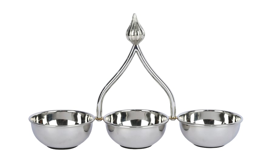 Steel nut carrier - 3 compartments | Al Saif Home