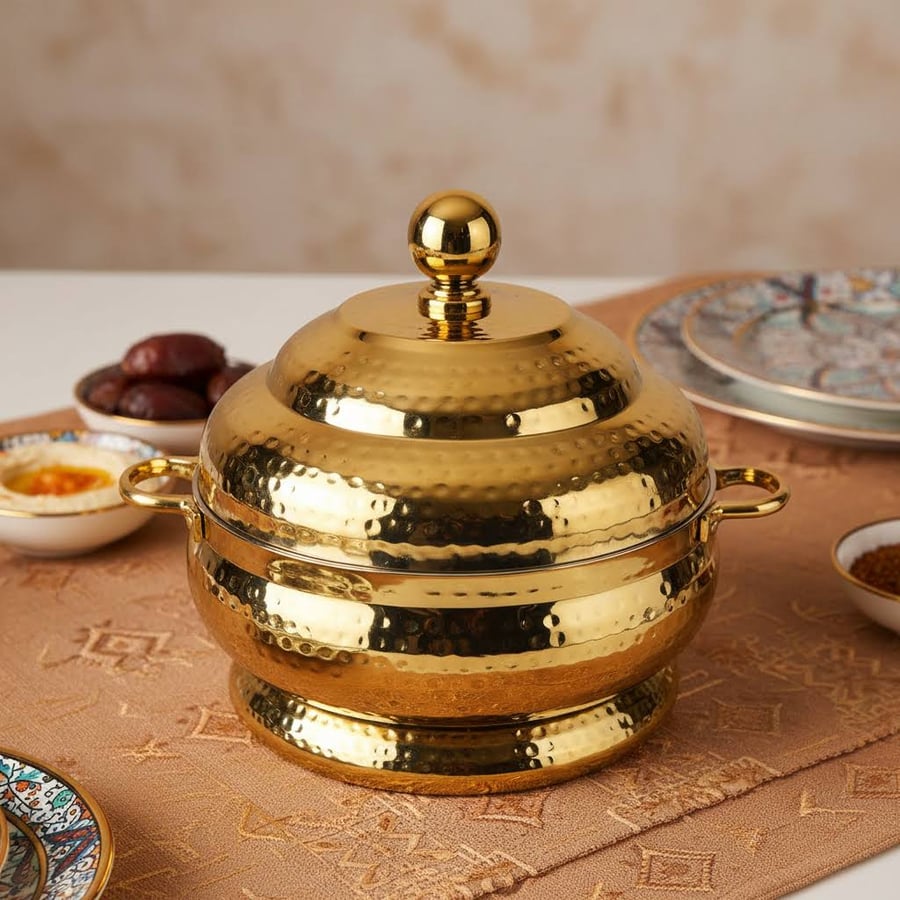 Food Container - 4 Liters, Gold | Al Saif Home
