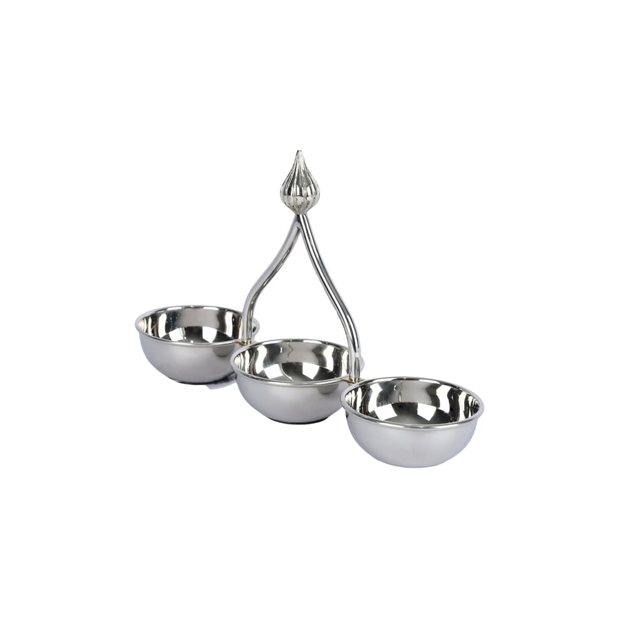 Steel nut carrier - 3 compartments | Al Saif Home