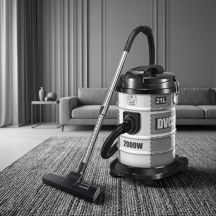 Barrel vacuum cleaner 21 liters - 2000 watts | Al Saif