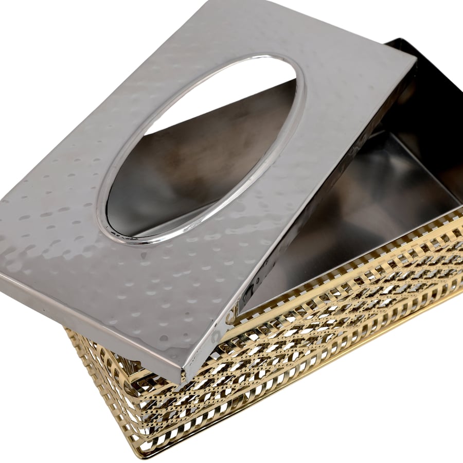 Stainless Steel Tissue Box - Large | Saif Home