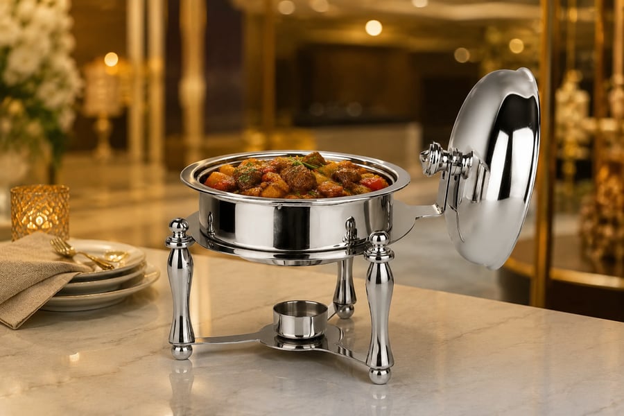 Luxury round buffet heater - Al Saif Home