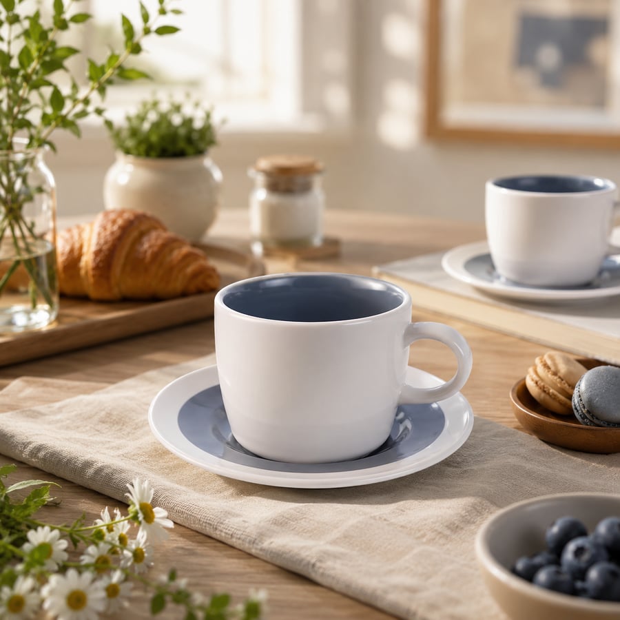 Ceramic Cup with Saucer | Miwar