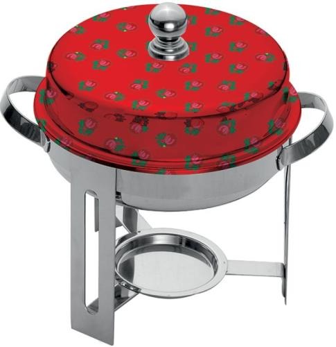 Nora Indian Stainless Steel Round Heater M.5L - Red Hanger
