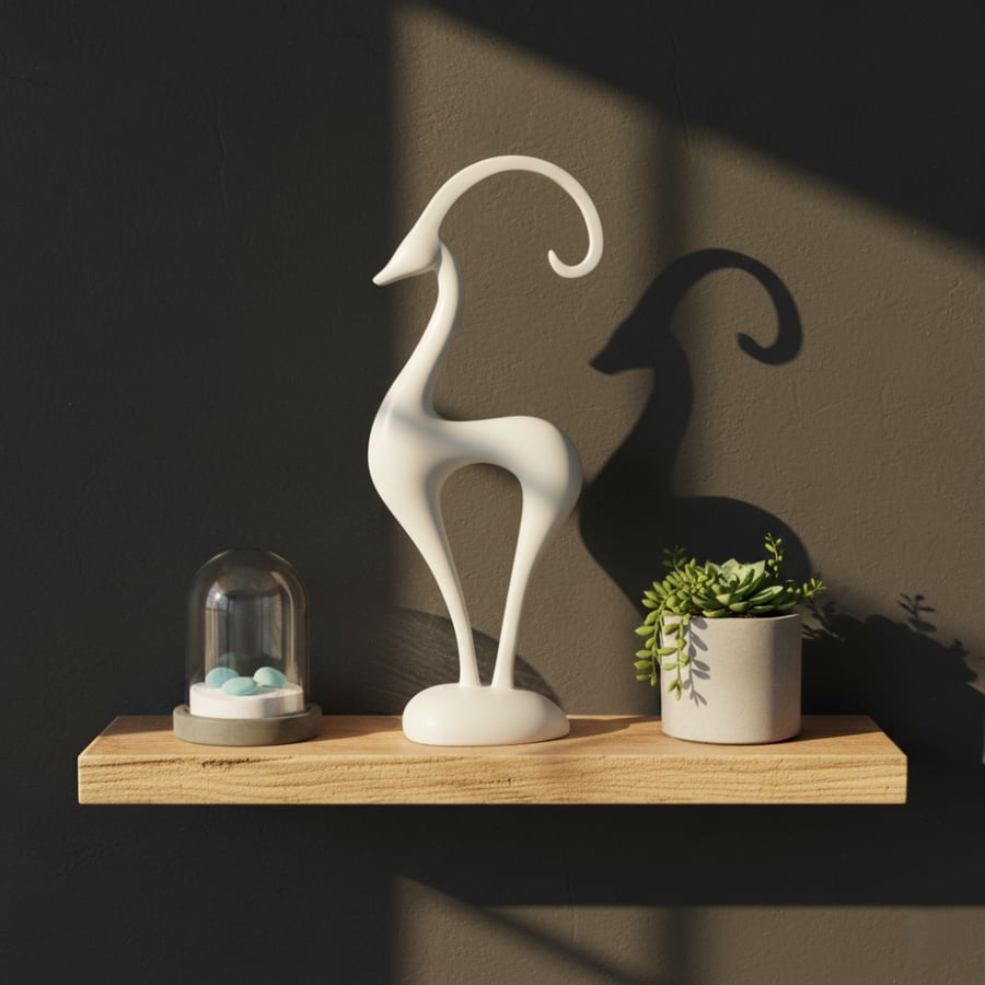 Luxurious white deer sculpture – an elegant decor touch enhances your home's elegance