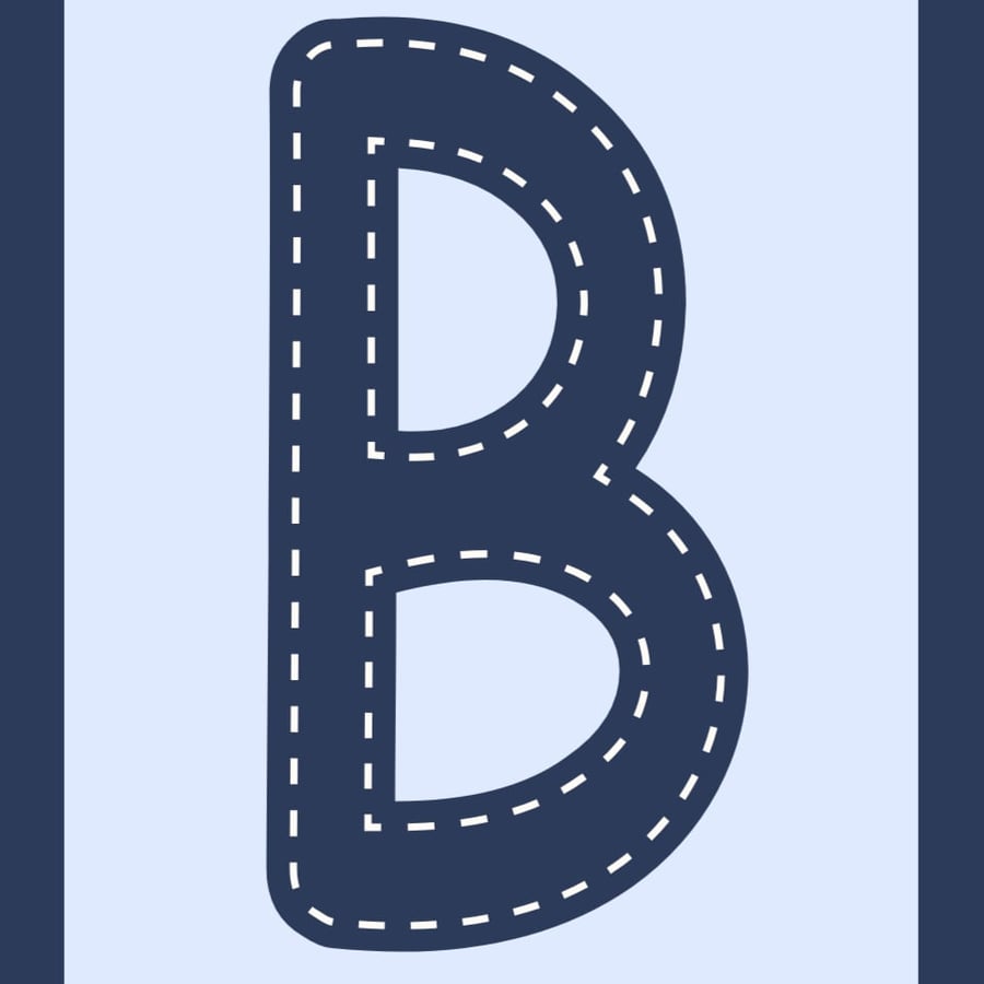 حرف اكريليك  B