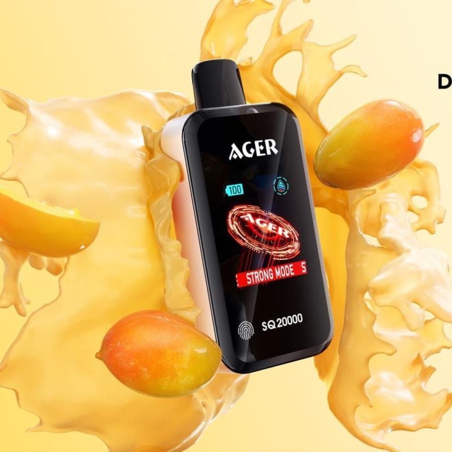 سحبة اجير اس كيو 20000 سحبة دبل مانجو AGER SQ 20000 PUFFS DOUBLE MANGO