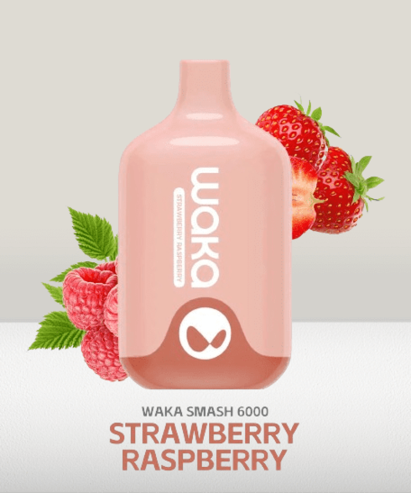 WAKA SMASH 6000 PUFFS Strawberry Raspberry