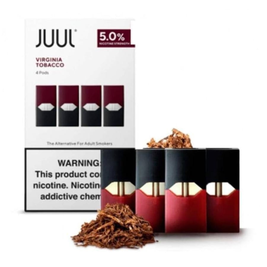 بودات جول معباة بنكهة فرجينيا توباكو JUUL Virginia Tobacco 4PODS