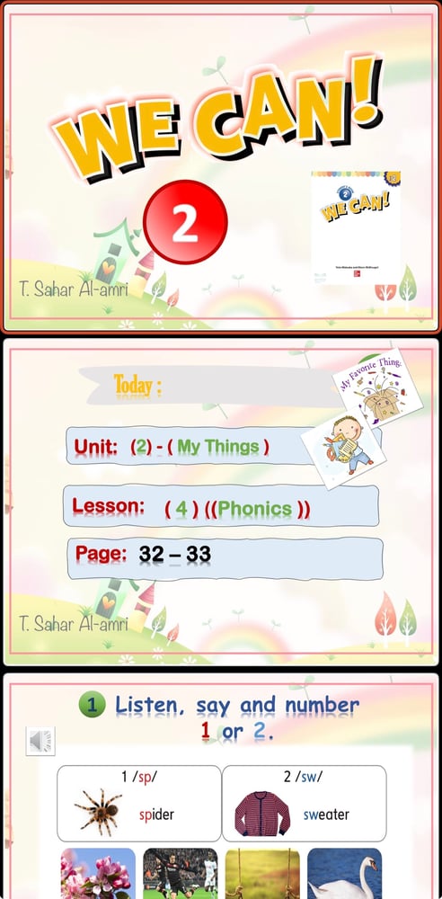 We Can2-2  ( My Things U4-L4 )-Phonics